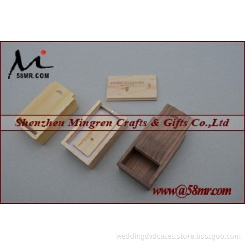 2015 Wood Wooden USB Flash Drive Case Packaging Gift Box Holder